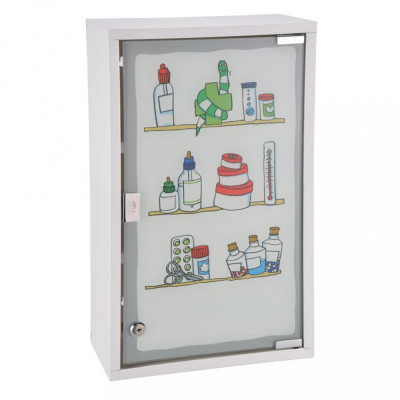 HI Dulap de medicamente, 30 x 15 x 50 cm, oțel inoxidabil foto