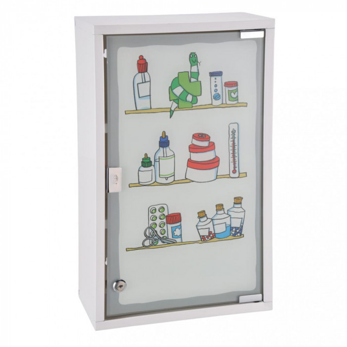 HI Dulap de medicamente, 30 x 15 x 50 cm, oțel inoxidabil