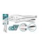 TOTAL - CLESTE CU BLOCARE BACURI DREPTE 10&quot; MANER PLASTIC PowerTool TopQuality