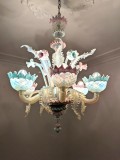 Candelabru Ca Rezzonico, Art Deco, sticla Murano, iluminat lux vintage