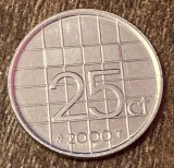 C50 - Moneda foarte veche - Olanda - 25 centi - 2000