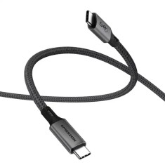 Cablu Date si Incarcare Tip C 100W-240W USB-C 4.0, Emeszon&reg;, Audio Video 8K 4K 60Hz, Date 40 Gbps Type-C x 2, 20V, 5A, 1m, negru