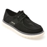 Mocasini GRYXX negri, T1119, din material textil