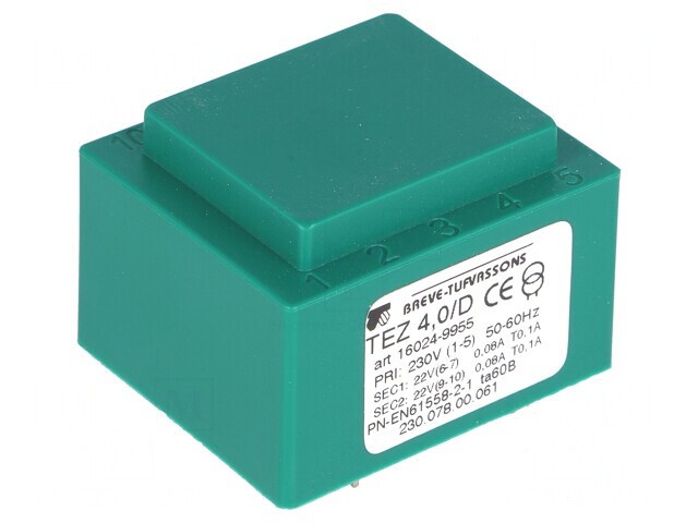 Transformator &icirc;ncapsulat 4VA 230VAC 22V PCB