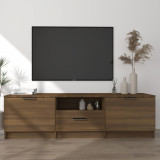 Comodă TV, stejar maro, 140x35x40 cm, lemn prelucrat, vidaXL