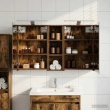 vidaXL Set dulap baie cu raft 3 pcs 100 x 10,5 x 60,5 cm Lemn compozit 3403708