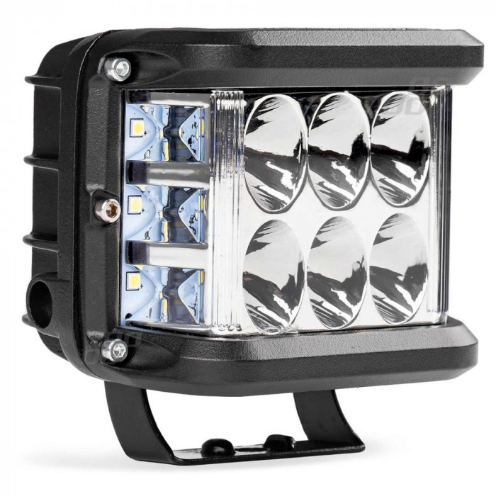 Proiector led pentru off-road, atv, ssv, culoare 6500k, cu doua functii, tensiune 9 - 36v, dimensiune, 110 x 75 mm