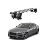 Bare transversale plafon Jaguar XE 2015+ din aluminiu, argintiu/negru