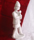 BIBELOU FIGURINA PORTELAN ION CREANGA - NICA SI PUPAZA DIN TEI 27.5 CM