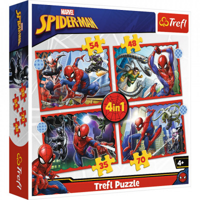 Puzzle trefl 4in1 spiderman - eroul spiderman foto