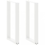 VidaXL Picioare de masă de bar &icirc;n formă de U, 2 buc., alb, 50x(90-91) cm, oțel 4013221