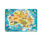 Puzzle cu rama - Australia (53 piese) PlayLearn Toys, Dodo