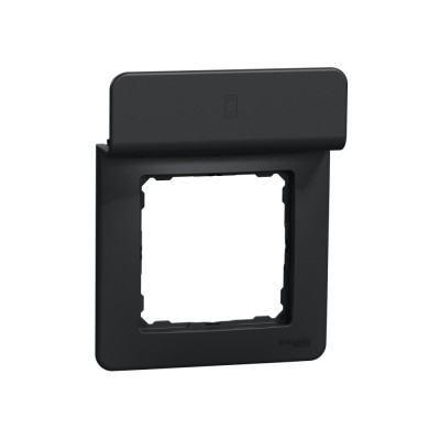 Rama Ornament 1 post cu suport telefon Schneider Sedna antracit SDD314809 foto
