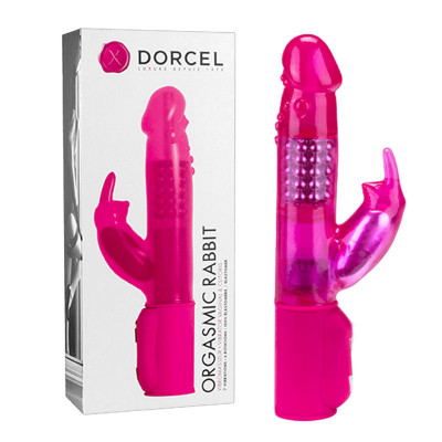 Vibrator iepuraș multifuncțional cu mecanism rotativ. foto