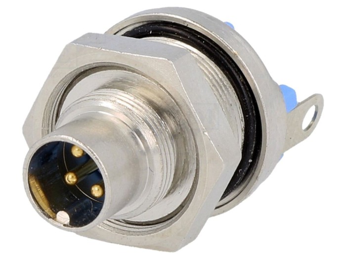 Conector M9 soclu tată aurit IP65