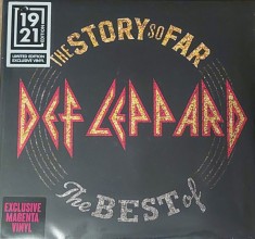 Def Leppard The Story So Far: The Best Of Magenta LP reissue foto