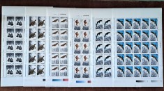 TIMBRE ROMANIA L.P.1420/1996 -FAUNA-Set de 6 coli a 25 timbre -MNH
