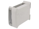 Carcasă pentru șină DIN gri 101mm x 45mm x 119,5mm