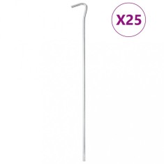 vidaXL Țăruși de cort, 25 buc., 30 cm, &Oslash;7 mm, oțel galvanizat