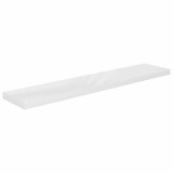 Cumpara ieftin Raft de perete suspendat, alb extralucios, 120x23,5x3,8 cm, MDF