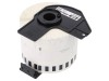 Etichetă Autoadezivă Albă 62mm x 30,48m Neagră