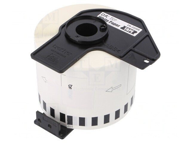 Etichetă Autoadezivă Albă 62mm x 30,48m Neagră