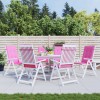 Set 6 perne scaun spatar inalt Gossi, 120x50x3cm, roz, poliester, exterior, uni