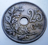 7.476 BELGIA 25 CENTIMES 1908 BELGIQUE, Europa, Cupru-Nichel