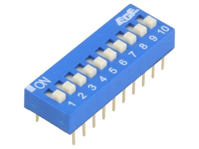 Comutator DIP-SWITCH 10 Secțiuni 24VDC foto
