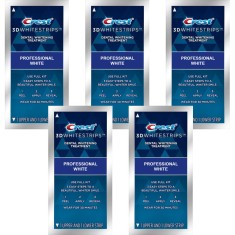 Set 5x Plicuri, Benzi Albirea Dintilor, Crest 3D Whitestrips, Professional White, 10% Concentratie