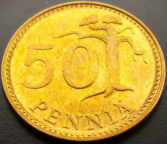 Moneda 50 PENNIA - FINLANDA, anul 1983 *cod 3290 = A.UNC