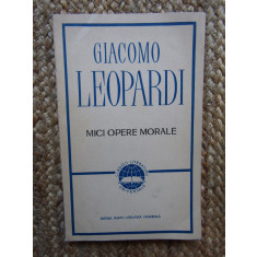 Giacomo Leopardi - Mici opere morale