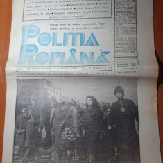 ziarul politia romana 1 martie 1990- anul 1 ,nr. 1 al ziarului - cazul ramaru