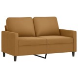 Cumpara ieftin Canapea cu 2 locuri, maro, 120 cm, catifea