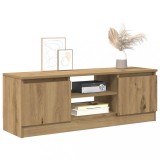 Gossi dulap tv, stejar artizanal, 102x30x36 cm, lemn prelucrat