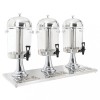 Dozator triplu de suc, oțel inoxidabil, 3 x 8 L