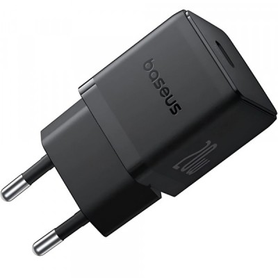 Incarcator Retea Baseus Palm, 20W, 3A, 1 x USB-C, Negru P10111602113-00 foto