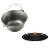 Set ceaun fonta cu capac emailat, 14.5 L, Premium