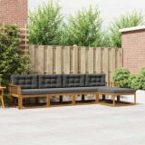vidaXL Set de canapele de exterior cu pernă 5 pcs Natural și Antracit 3367435