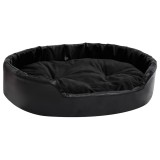 Cumpara ieftin Pat pentru caini, negru, 90x79x20 cm, plus/piele ecologica