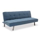 Cumpara ieftin Canapea extensibila 3 locuri Travis cu material textil de culoare albastru deschis 175x83x74cm