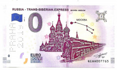 !!! RARR : 0 EURO SOUVENIR - RUSIA , TRANSSIBERIANUL , MOSCOVA - 2019.1 - UNC foto