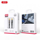 Cablu de date / incarcare XO-NB-Q223B, USB Type C - USB Type C, 60W, 1m, Negru Blister