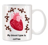 Cana alba personalizata pentru iubitorii de cafea, INOVATIX&reg;. 330ml