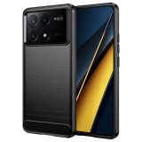 Husa pentru Xiaomi Poco X6 Pro - Techsuit Carbon Silicone - Black