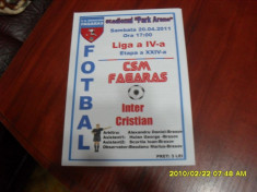 program CSM Fagaras - Inter Cristian foto