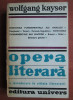 Wolfgang Kayser - Opera literara. O introducere in stiinta literaturii