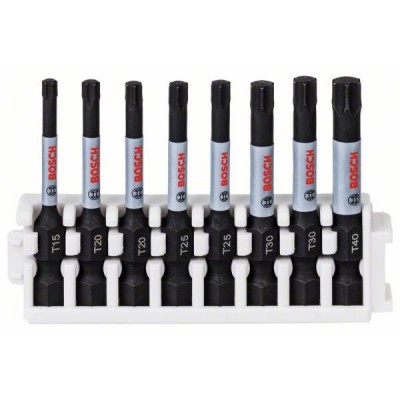 Set 8 biti Impact Control, T15-T40, lungime 50mm Bosch foto