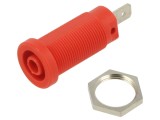 Soclu Banană 4mm 24A 1kV Roșu Panou