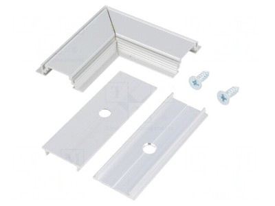 Conector 90&amp;deg; aluminiu natural GROOVE10 foto
